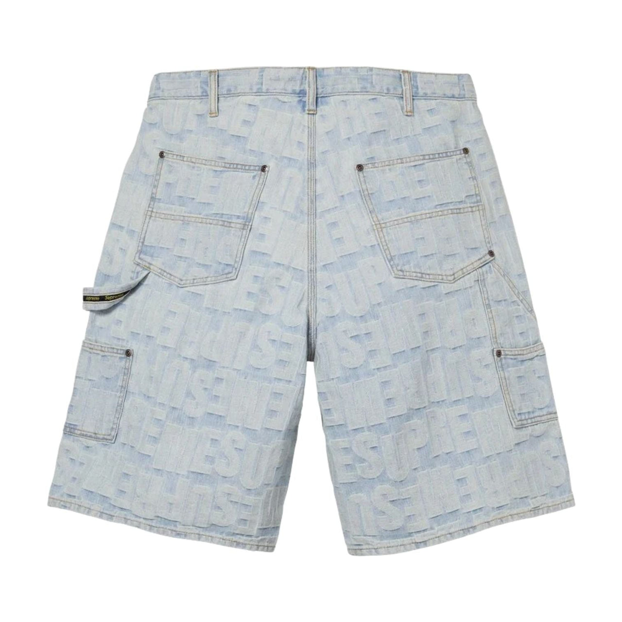 Supreme SS26 Repeat Jacquard Double Knee Denim Short 'Light Washed Indigo' SUP-SS26-265-IDG