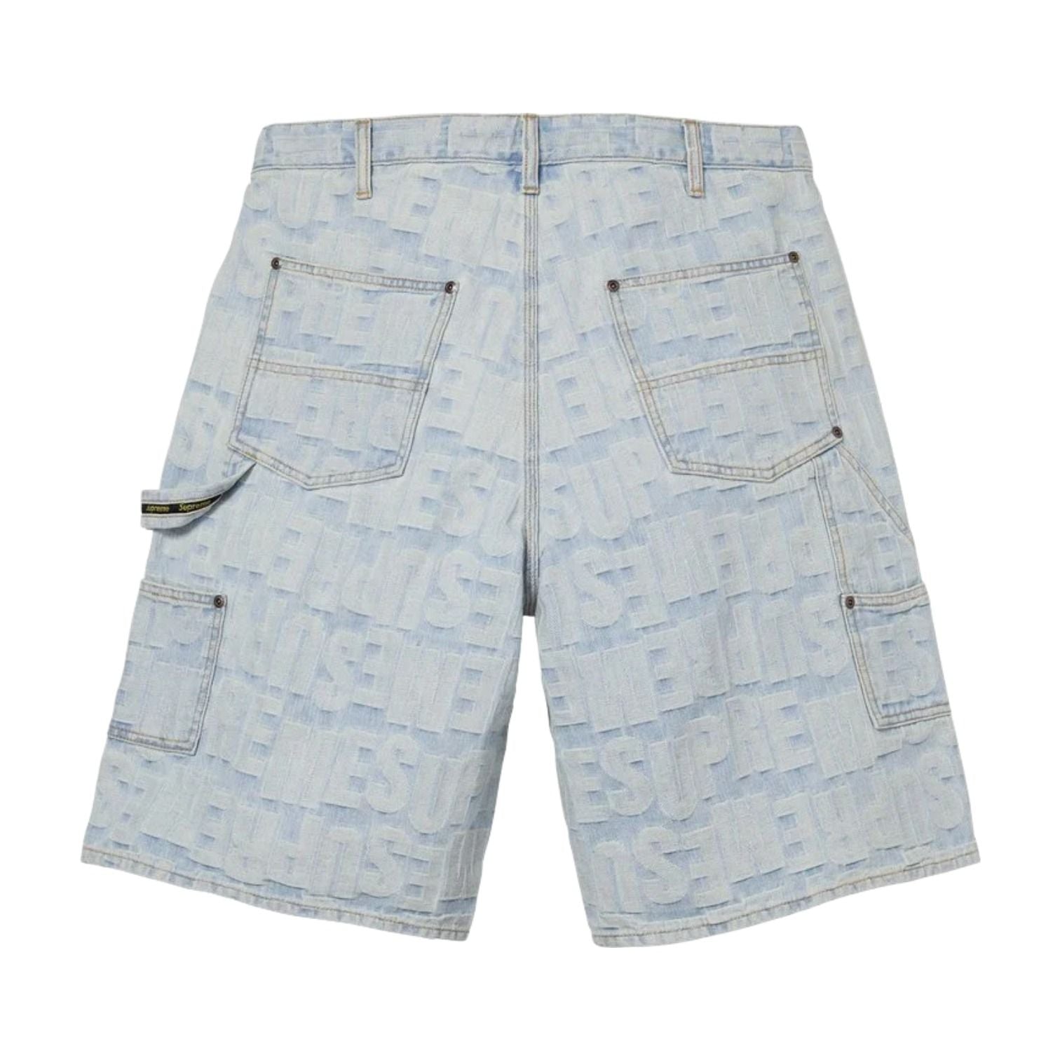 Supreme SS26 Repeat Jacquard Double Knee Denim Short 'Light Washed Indigo' SUP-SS26-265-IDG