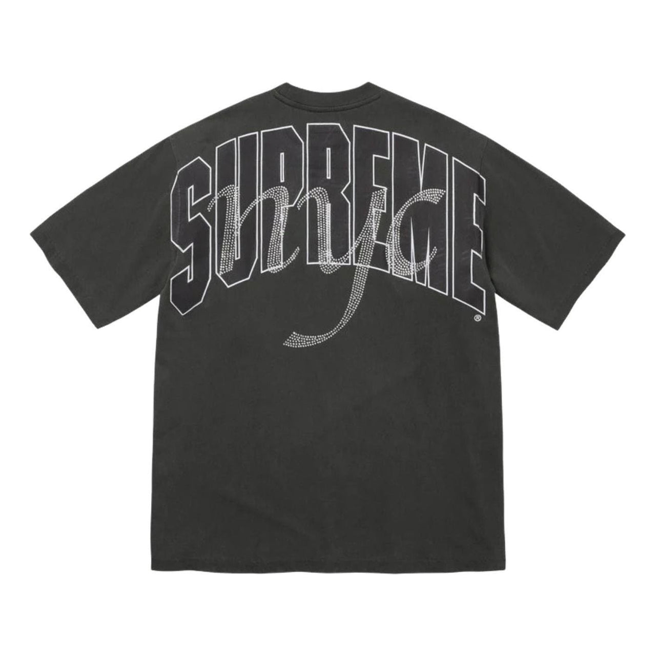 Supreme SS26 Rhinestone Script S/S T-Shirt 'Black' SUP-SS26-324-BLK