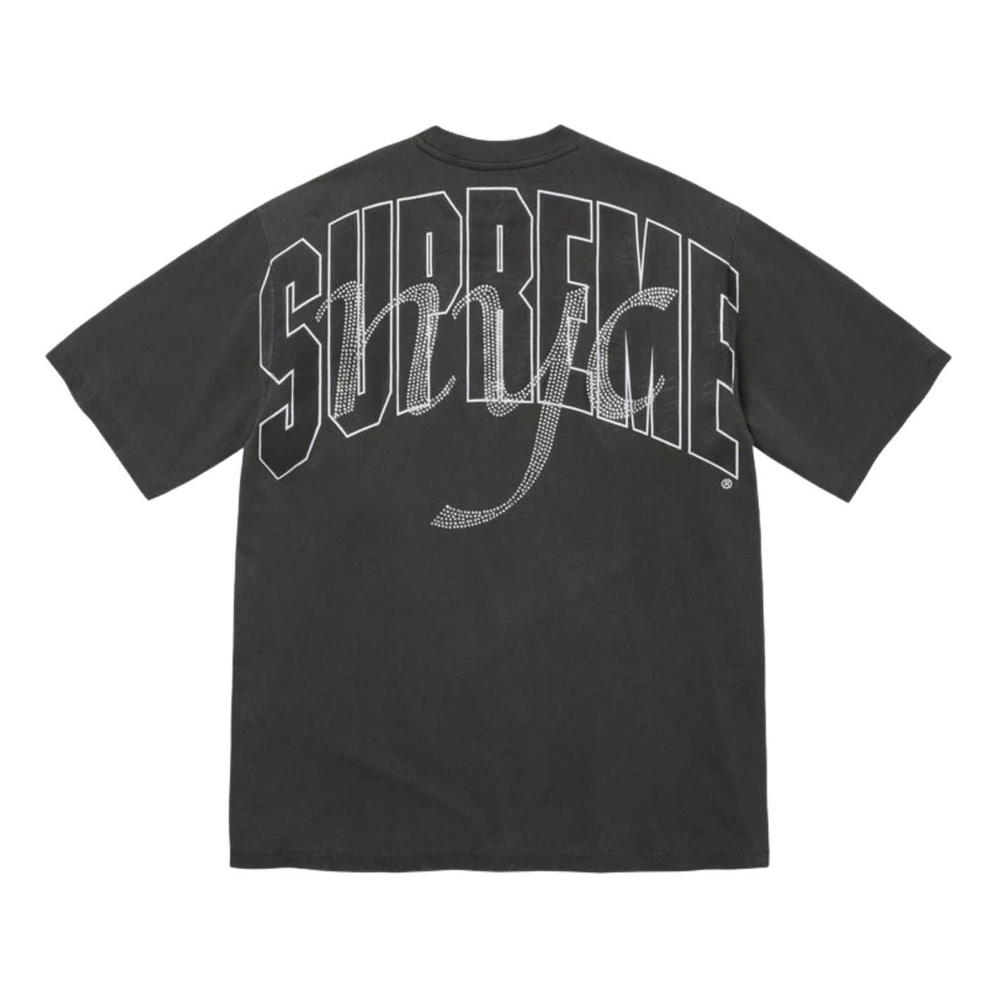 Supreme SS26 Rhinestone Script S/S T-Shirt 'Black' SUP-SS26-324-BLK