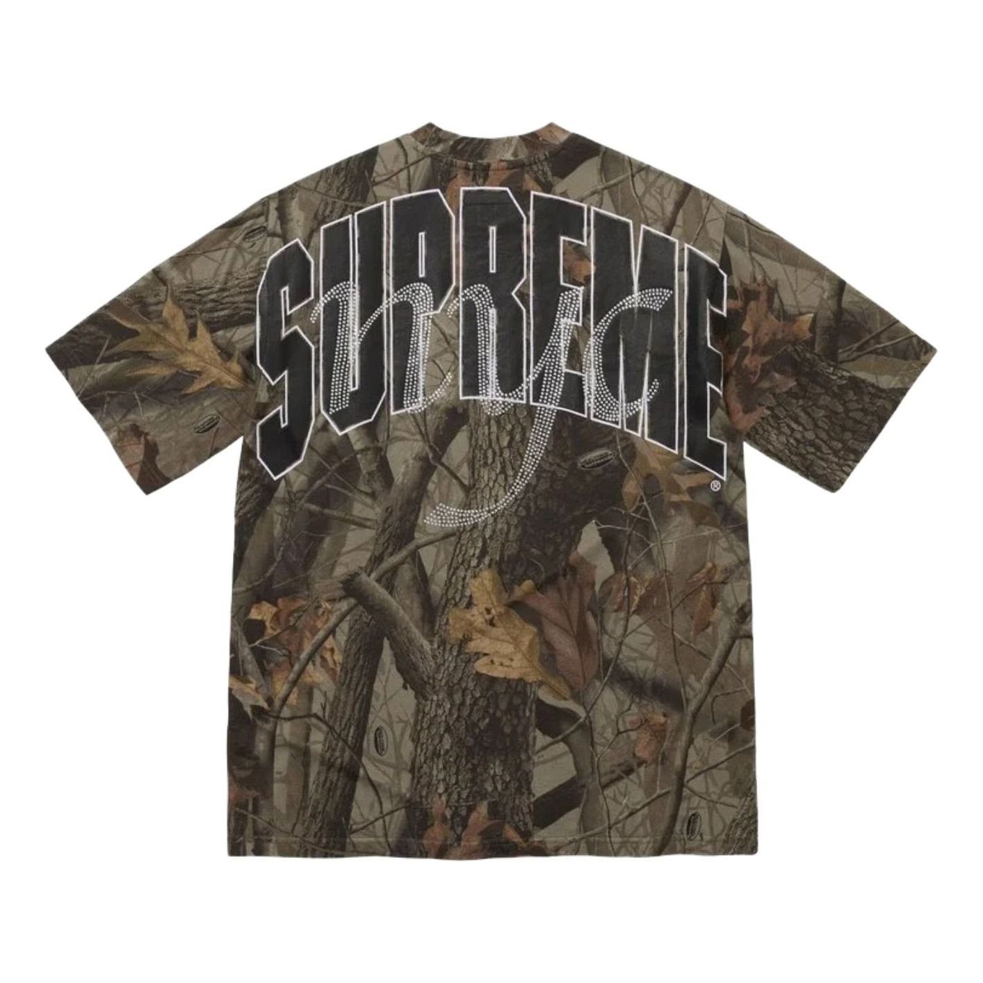 Supreme SS26 Rhinestone Script S/S T-Shirt 'Realtree Hardwoods Camo' SUP-SS26-324-CMO