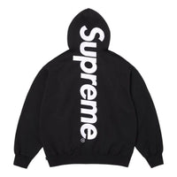 Supreme SS26 Satin Appliqué Hooded Sweatshirt 'Black' SUP-SS26-191-BLK