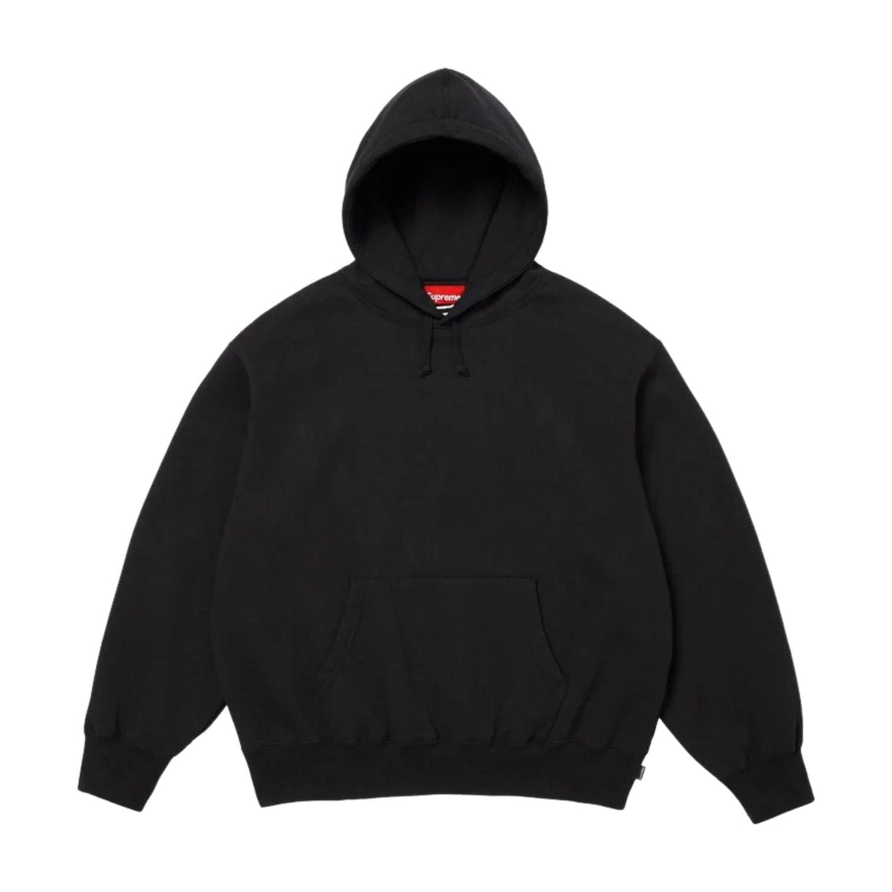 Supreme SS26 Satin Appliqué Hooded Sweatshirt 'Black' SUP-SS26-191-BLK