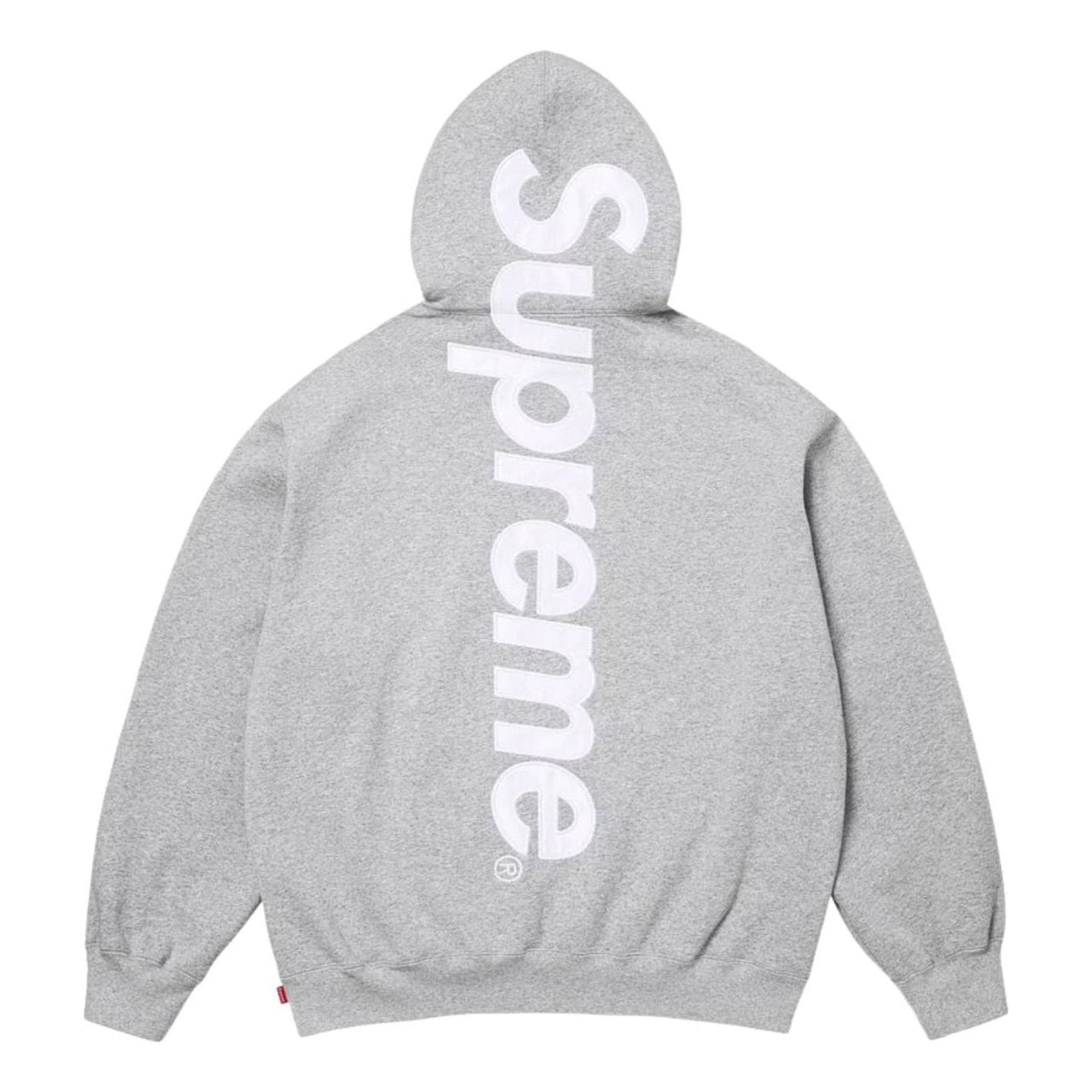 Supreme SS26 Satin Appliqué Hooded Sweatshirt 'Heather Grey' SUP-SS26-191-GRY