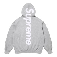Supreme SS26 Satin Appliqué Hooded Sweatshirt 'Heather Grey' SUP-SS26-191-GRY