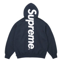 Supreme SS26 Satin Appliqué Hooded Sweatshirt 'Navy' SUP-SS26-191-NVY