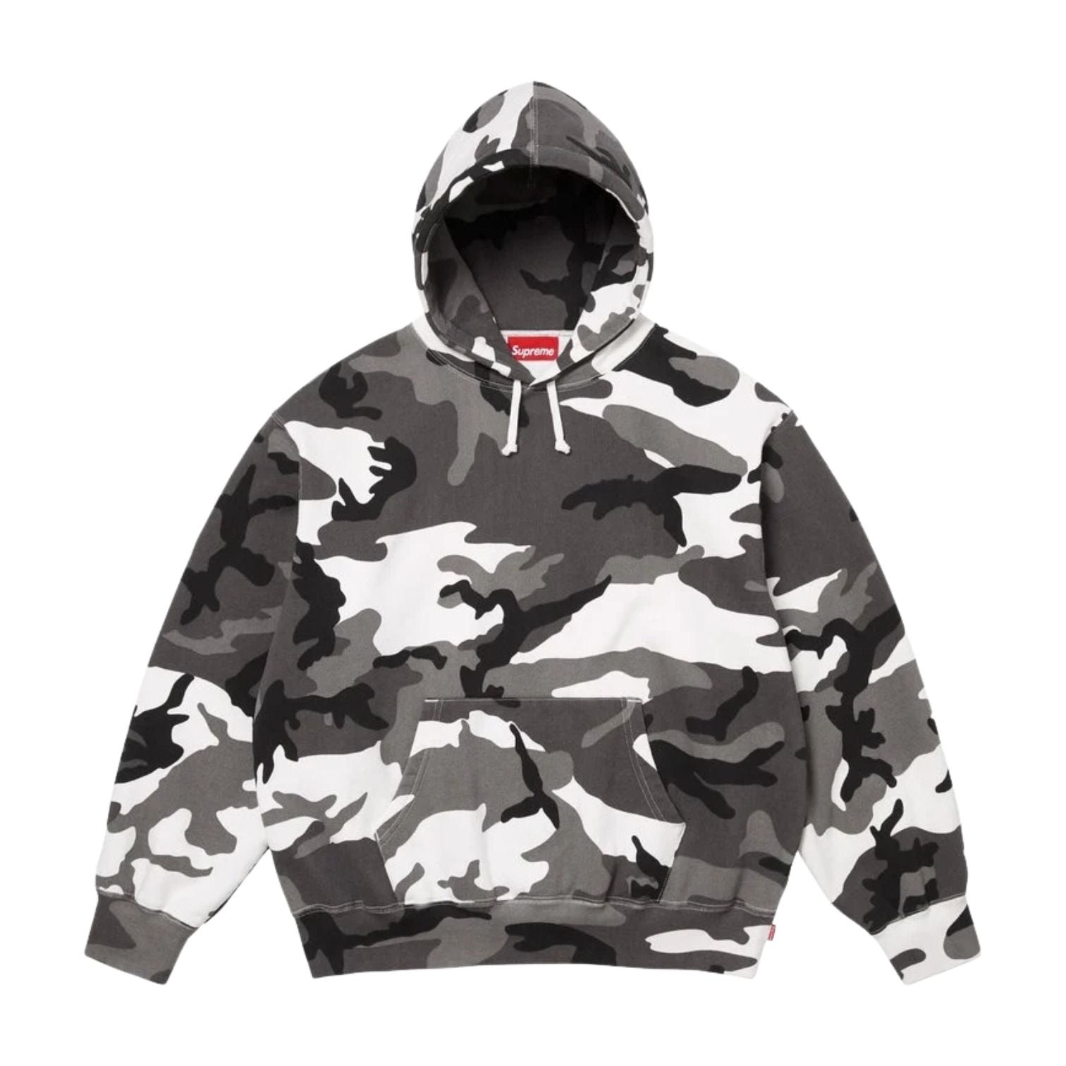 Supreme SS26 Satin Appliqué Hooded Sweatshirt 'Snow Camo' SUP-SS26-191-SAM