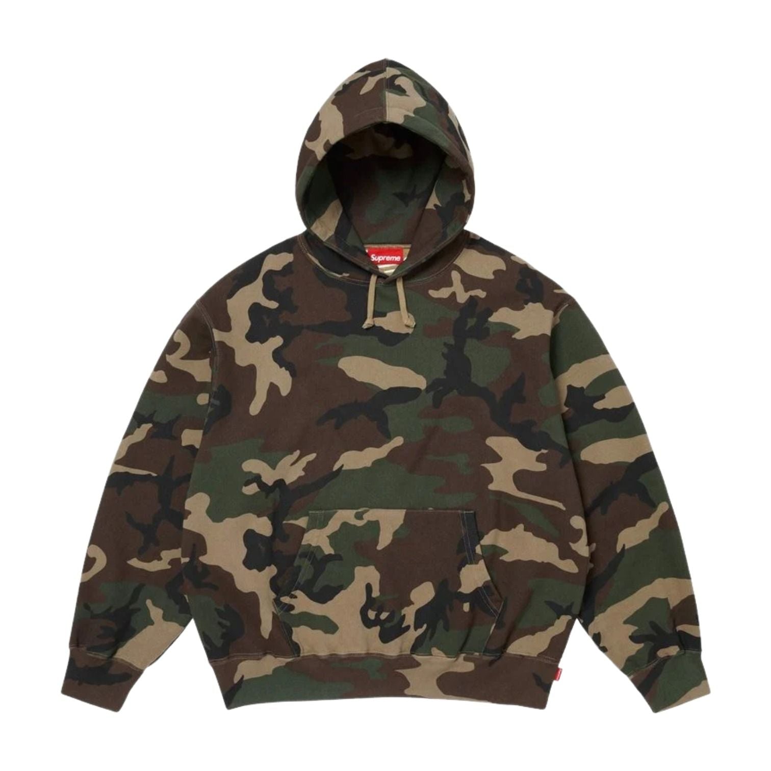 Supreme SS26 Satin Appliqué Hooded Sweatshirt 'Woodland Camo' SUP-SS26-191-CAM