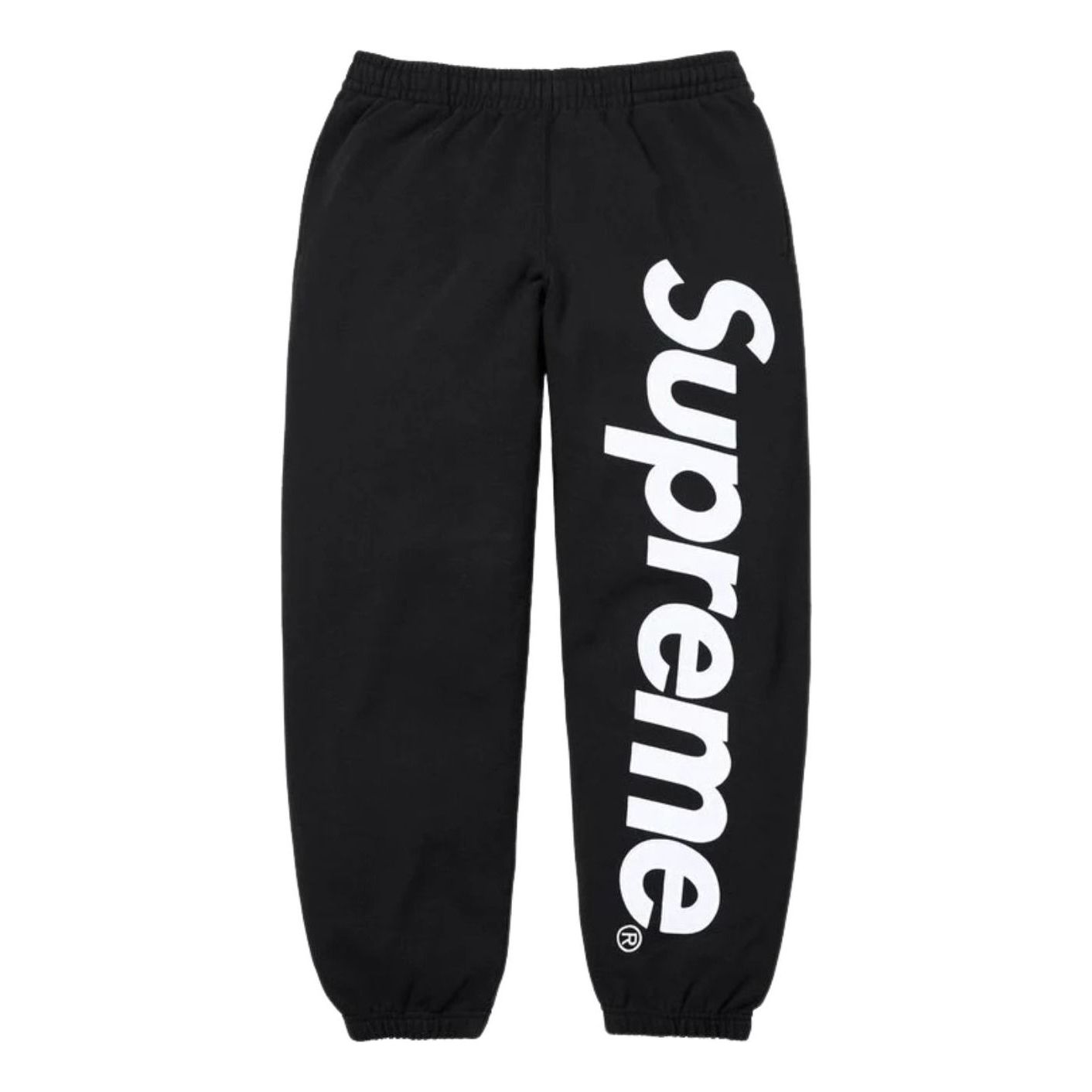 Supreme SS26 Satin Appliqué Sweatpants 'Black' SUP-SS26-193-BLK