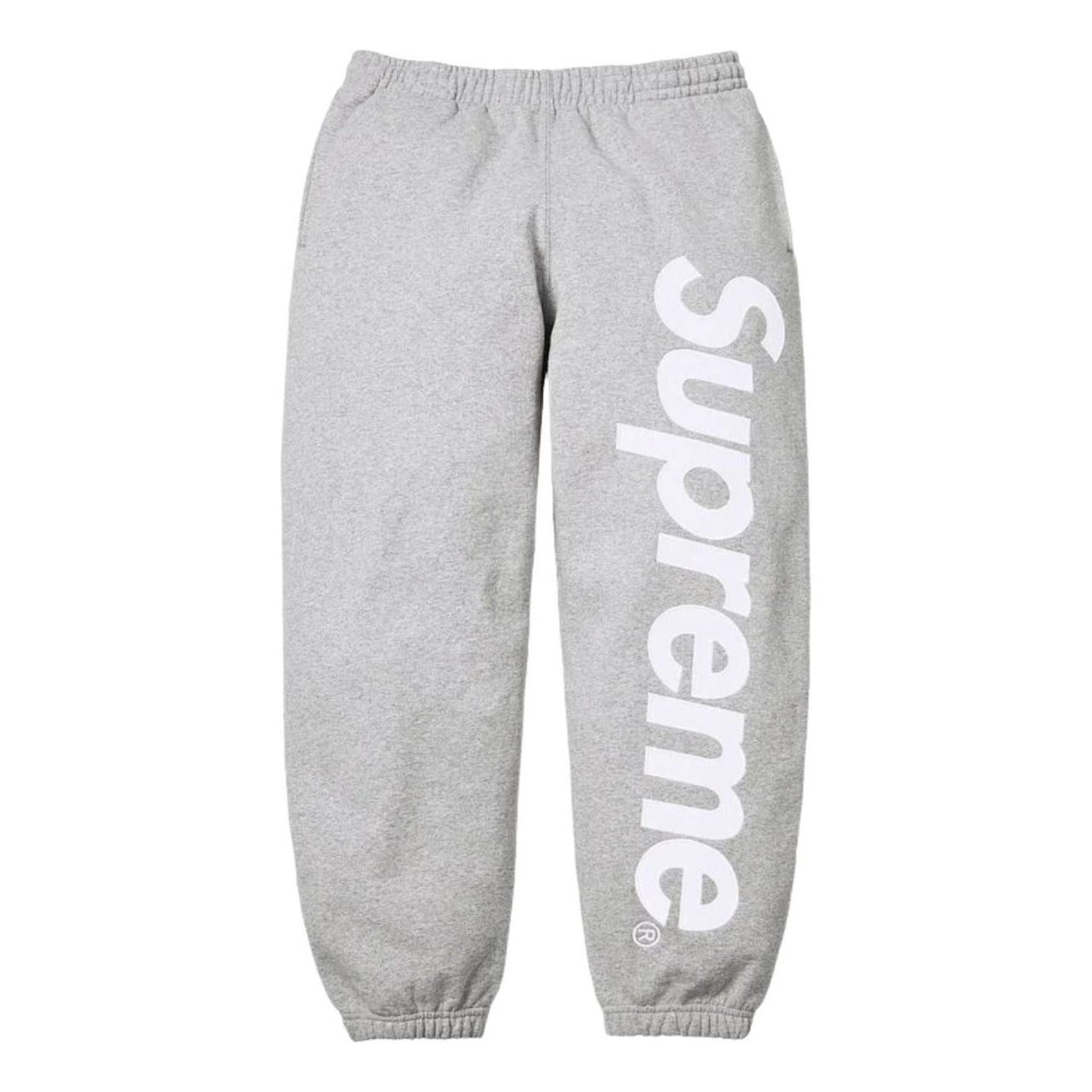 Supreme SS26 Satin Appliqué Sweatpants 'Heather Grey' SUP-SS26-193-GRY