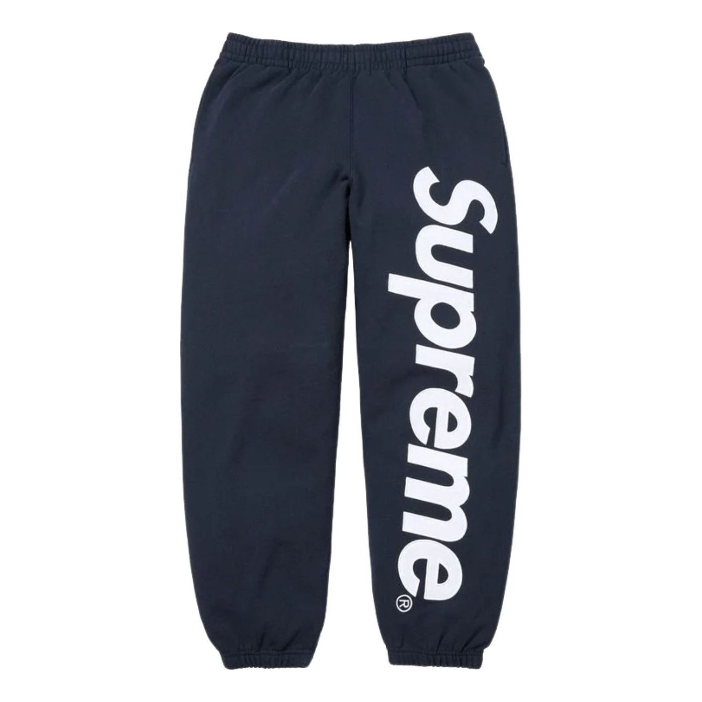 Supreme SS26 Satin Appliqué Sweatpants 'Navy' SUP-SS26-193-NVY