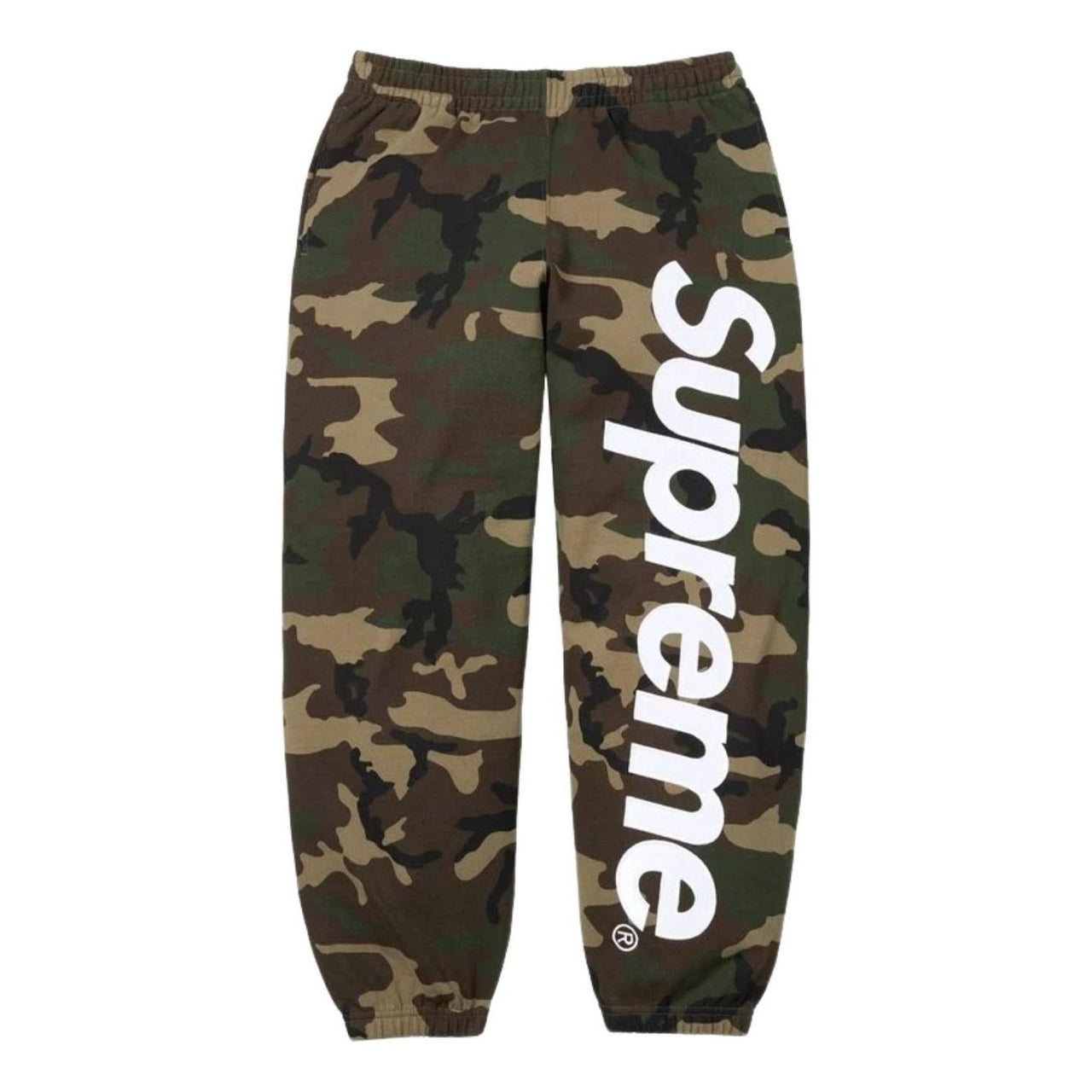 Supreme SS26 Satin Appliqué Sweatpants 'Woodland Camo' SUP-SS26-193-CAM