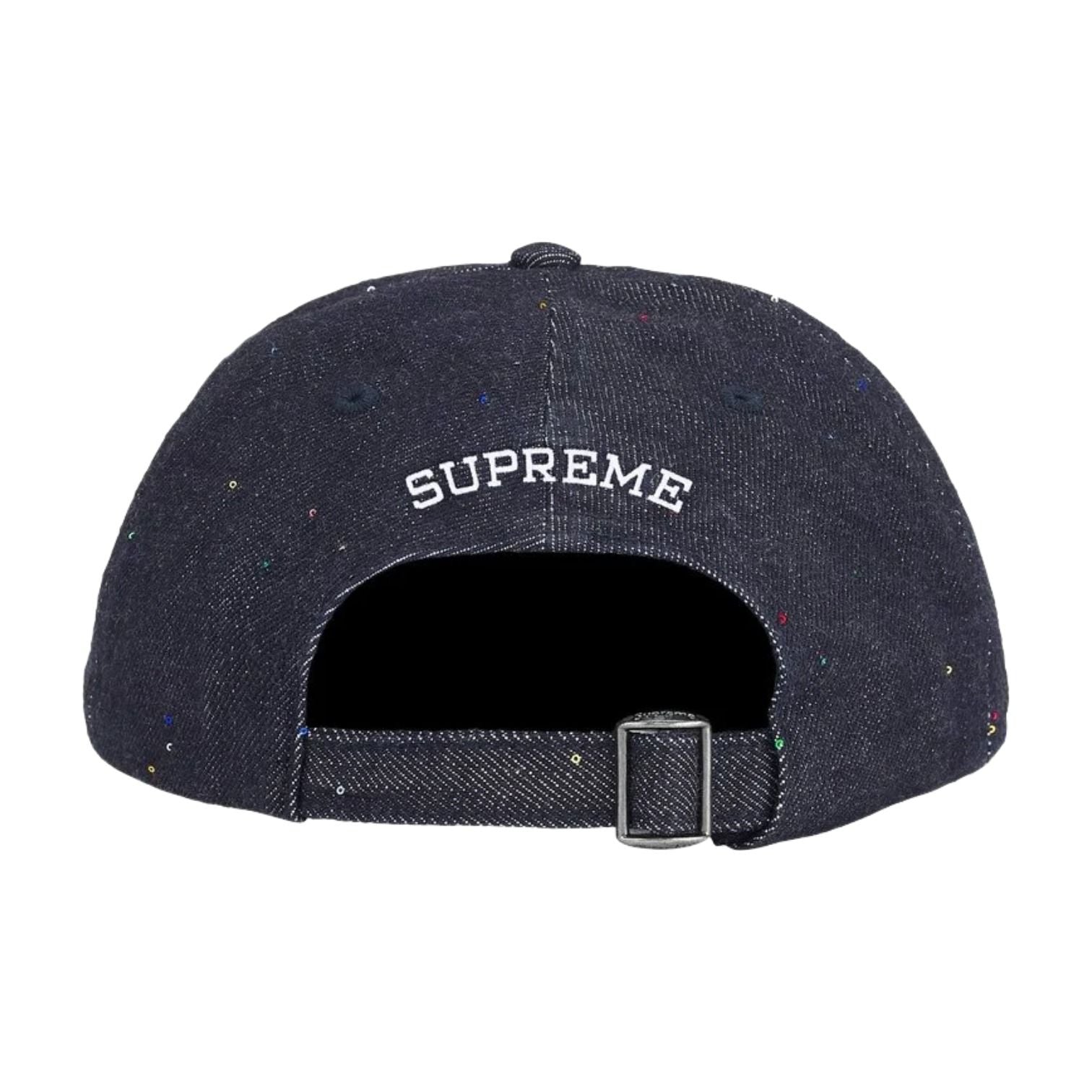 Supreme SS26 Sequin Denim Classic Logo 6-Panel 'Indigo' SUP-SS26-1065-NVY