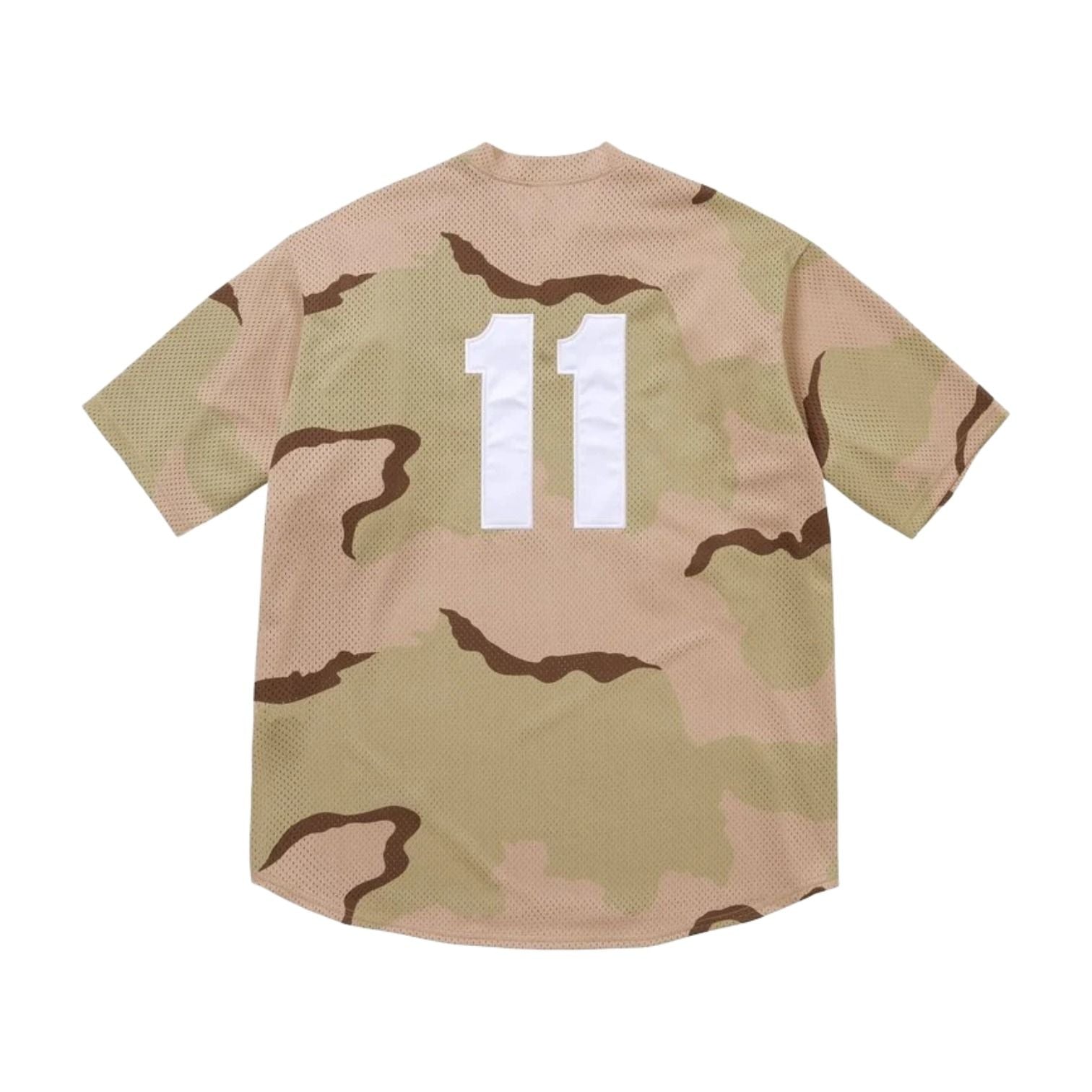 Supreme SS26 Paris Shop S Logo Baseball Henley 'Desert Camo' SUP-SS26-344-CMO