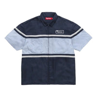 Supreme SS26 Silk Zip Up S/S Shirt 'Navy' SUP-SS26-327-NVY