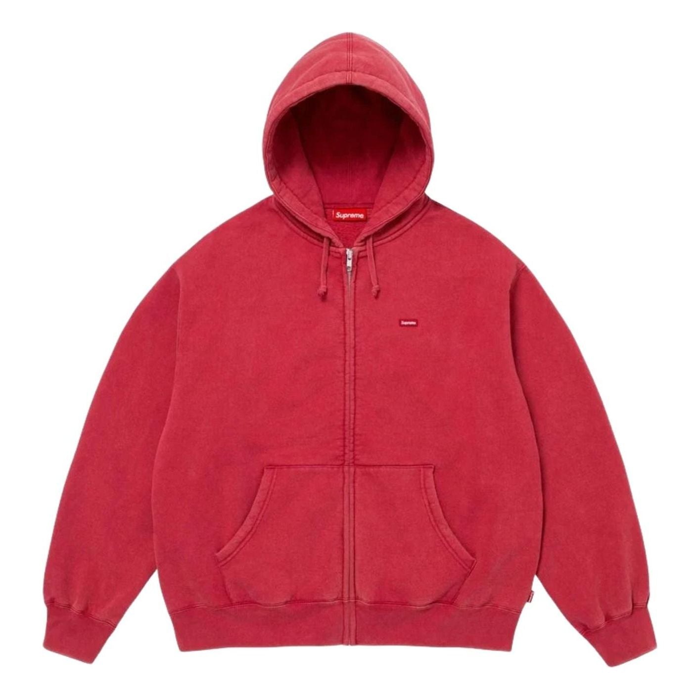 Supreme SS26 Small Box Zip Up Hooded Sweatshirt 'Dark Red' SUP-SS26-122-RED