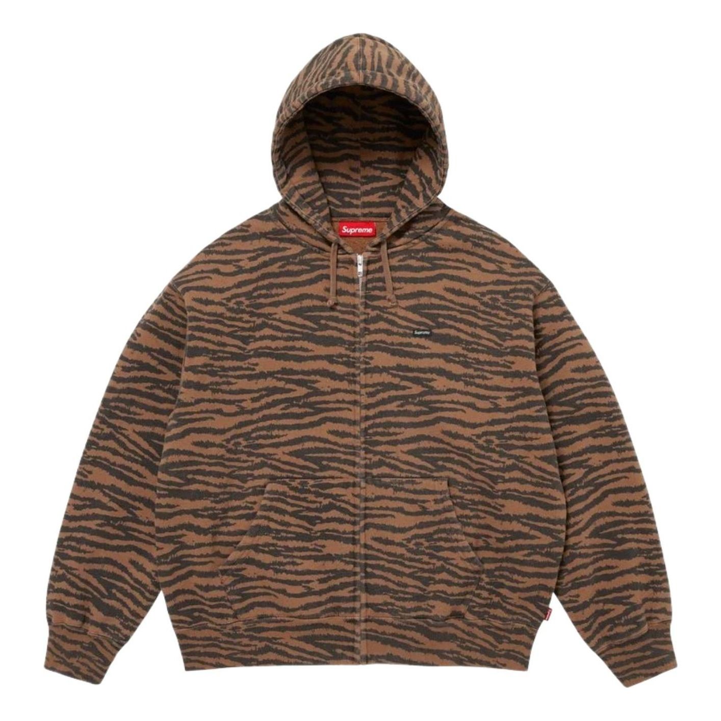 Supreme SS26 Small Box Zip Up Hooded Sweatshirt 'Tiger' SUP-SS26-122-TGR