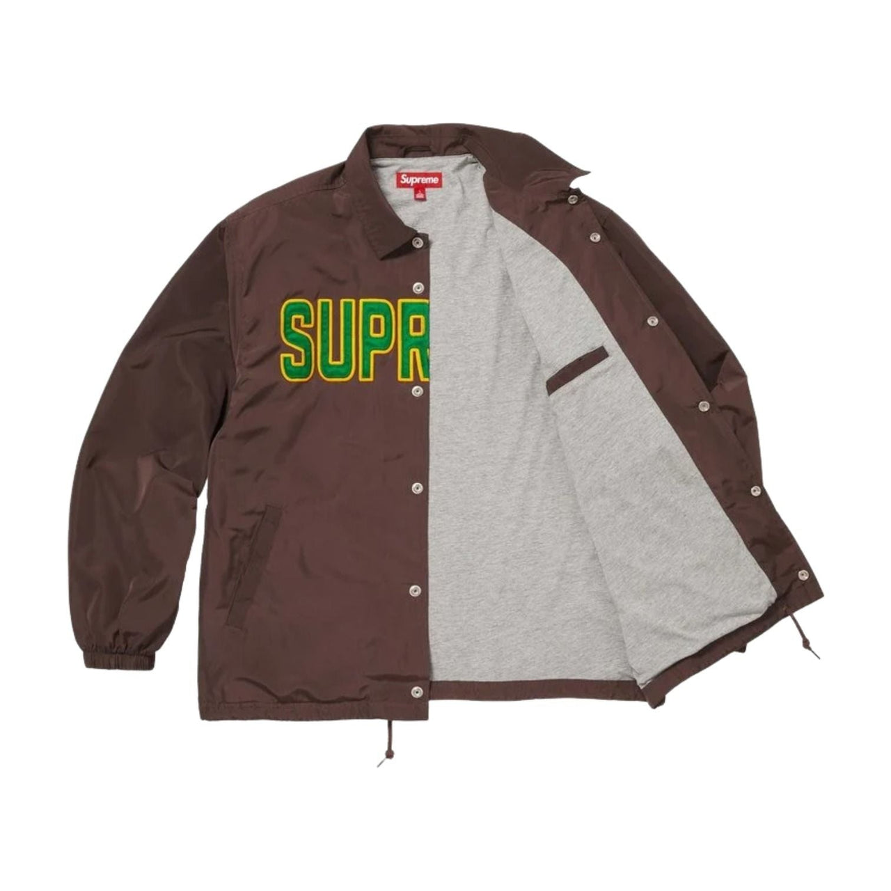 Supreme SS26 Spellout Coaches Jacket 'Brown' SUP-SS26-203-BRN
