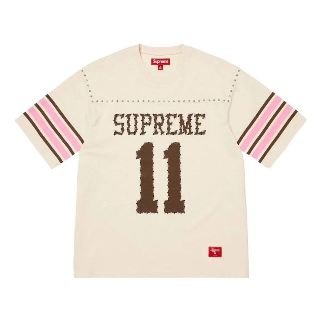 Supreme SS26 Studded S/S Football T-Shirt 'Cream' SUP-SS26-012-CRM