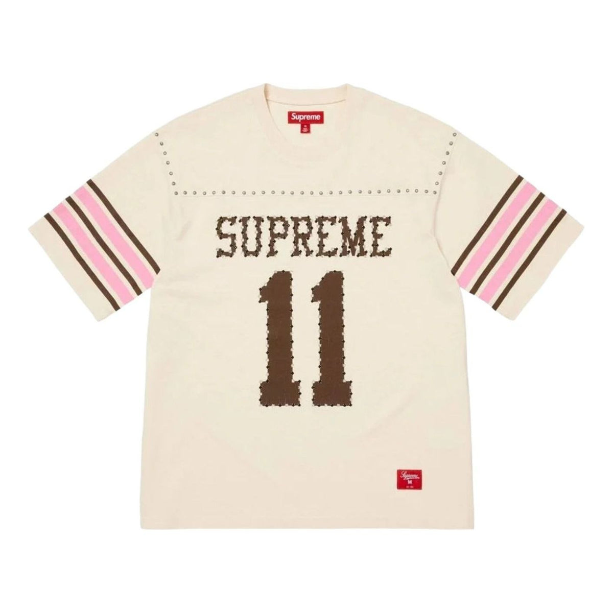 Supreme SS26 Studded S/S Football T-Shirt 'Cream' SUP-SS26-012-CRM