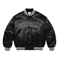 Supreme x Champion SS26 Satin Varsity Jacket 'Black' SUP-SS26-170-BLK