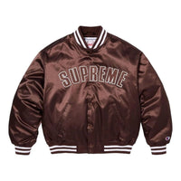 Supreme x Champion SS26 Satin Varsity Jacket 'Brown' SUP-SS26-170-BRN