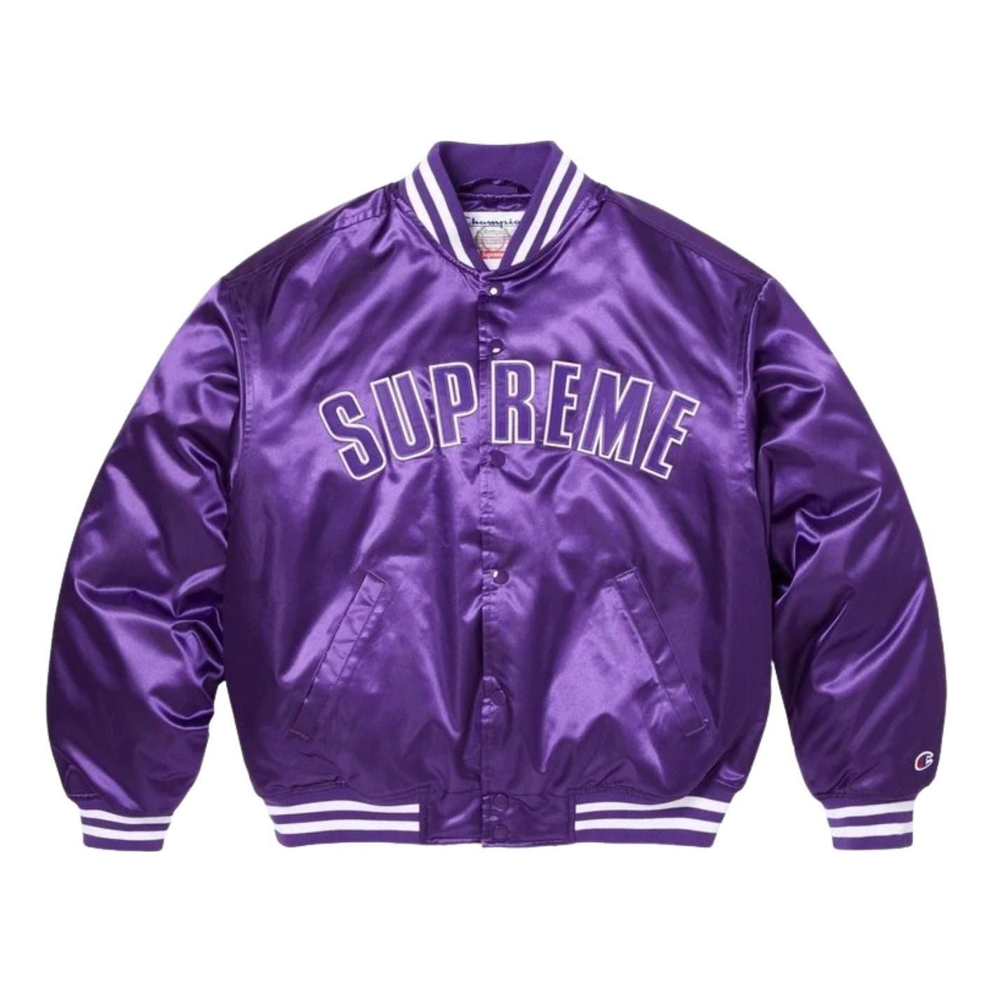 Supreme x Champion SS26 Satin Varsity Jacket 'Purple' SUP-SS26-170-PUR