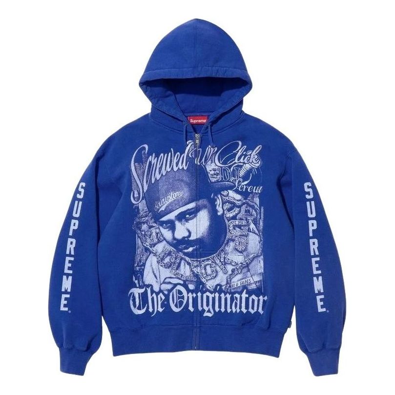 Supreme x DJ Screw SS26 Zip Up Hooded Sweatshirt 'Blue' SUP-SS26-145-BLU