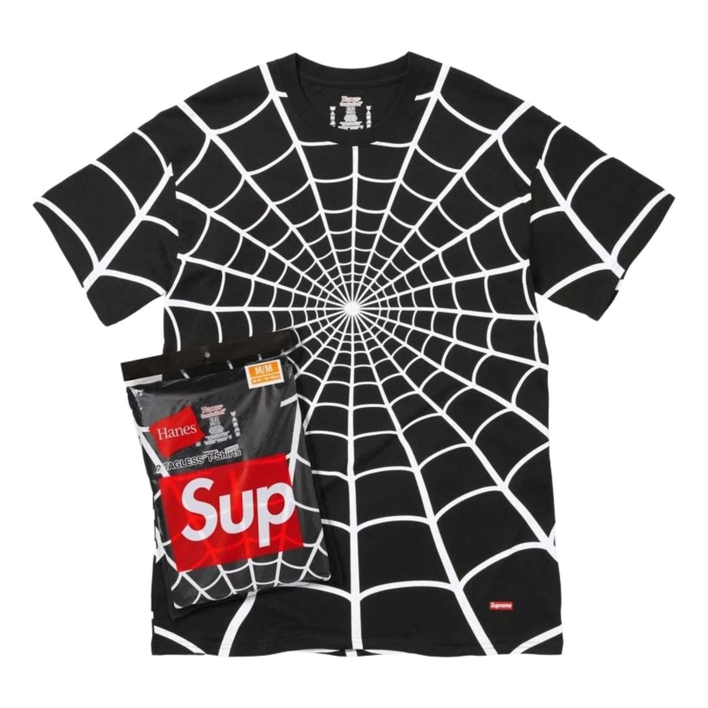 Supreme x Hanes Spider-Man Tagless T-Shirt (2 Pack) 'Black' SUP-SS26-190-BLK