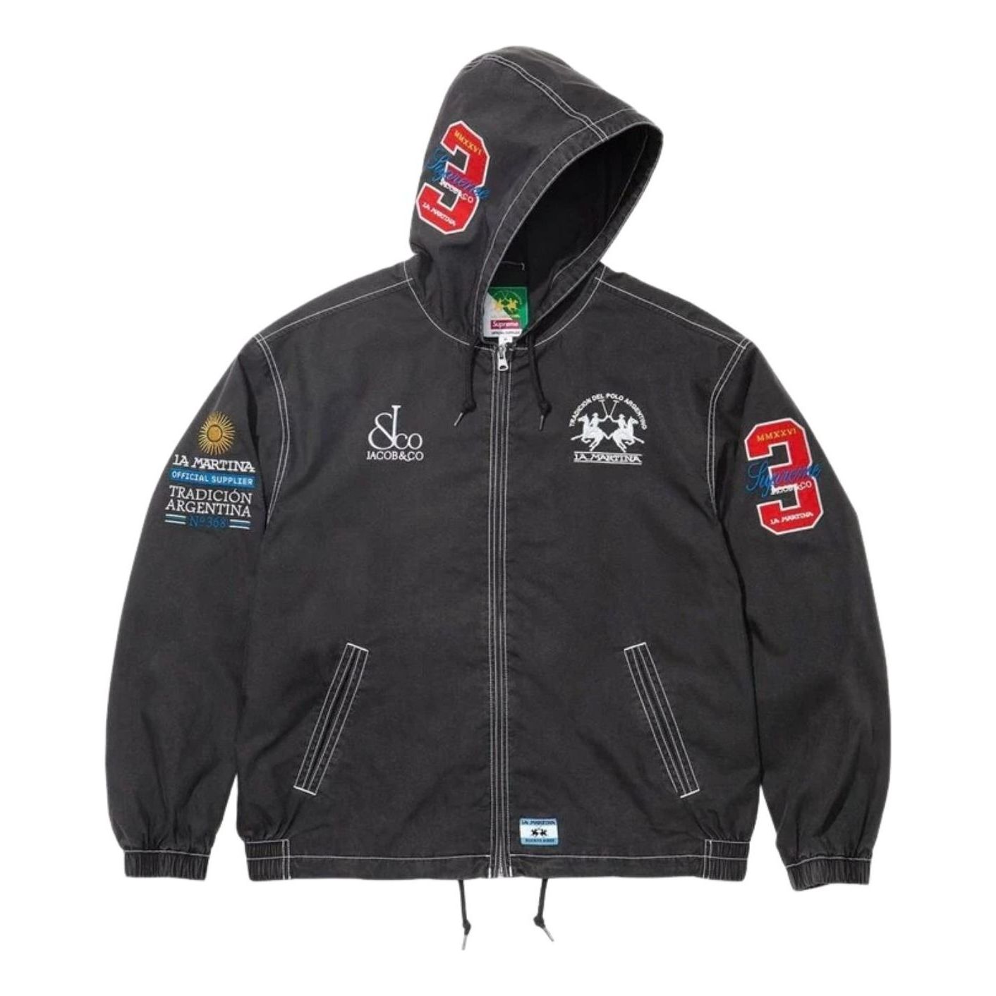 Supreme x La Martina SS26 Lightweight Hooded Jacket 'Black' SUP-SS26-319-BLK