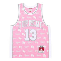 Supreme x Mitchell & Ness SS26 Monogram Basketball Jersey 'Pink' SUP-SS26-220-PNK