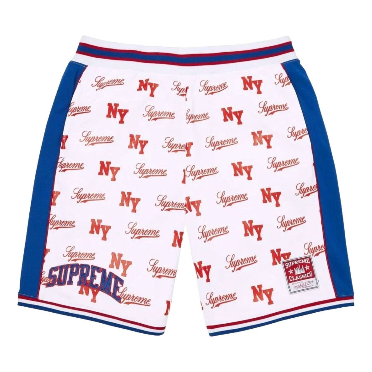 Supreme x Mitchell & Ness SS26 Monogram Basketball Short 'White' SUP-SS26-221-WHT