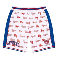 Supreme x Mitchell & Ness SS26 Monogram Basketball Short 'White' SUP-SS26-221-WHT