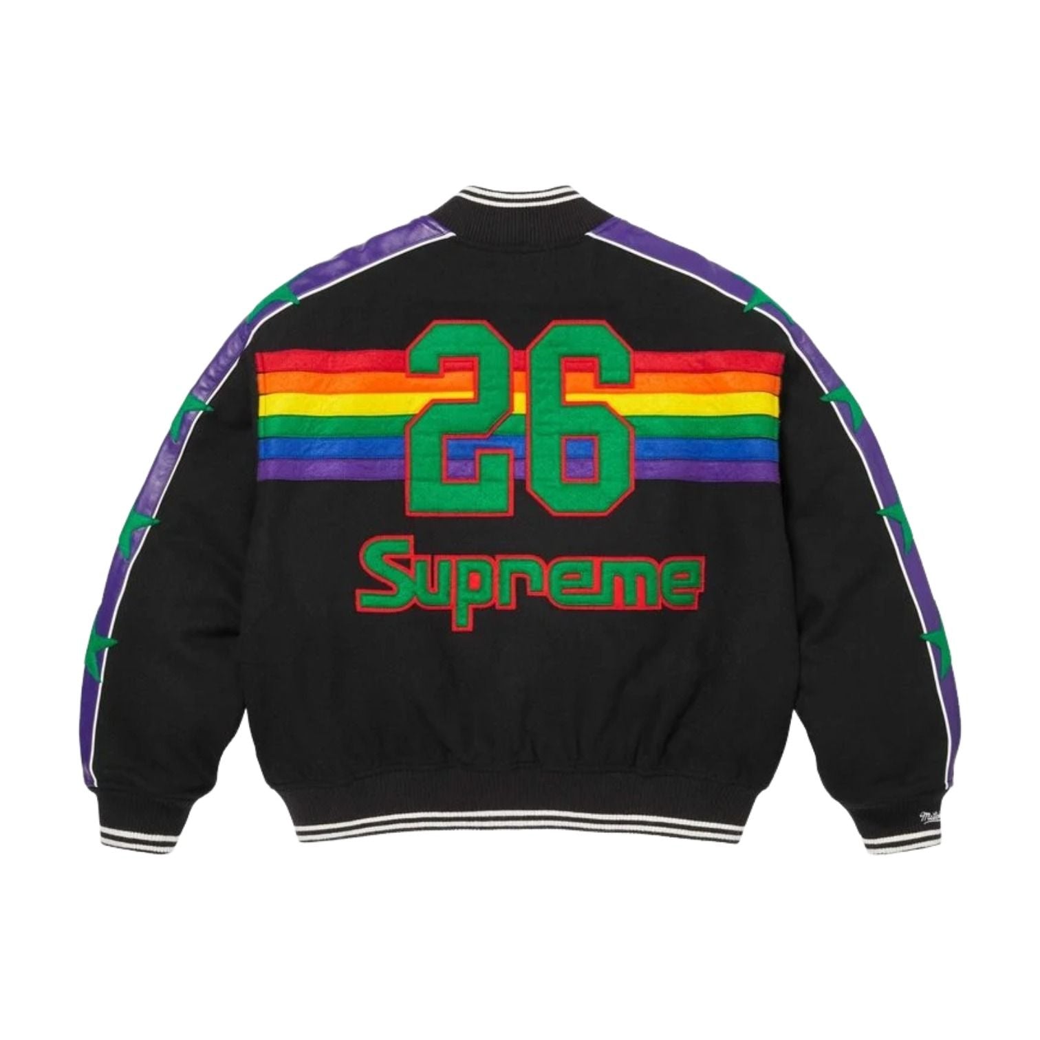 Supreme x Mitchell & Ness SS26 Teams Varsity Jacket 'Black' SUP-SS26-281-BLK