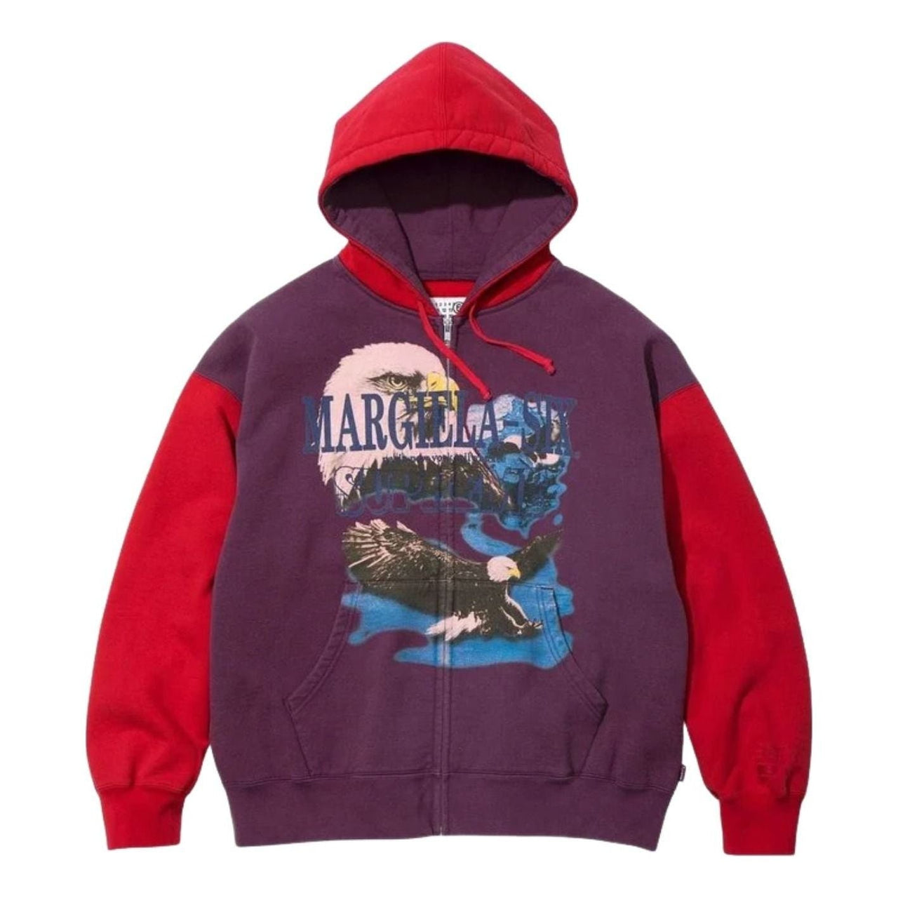 Supreme x MM6 Maison Margiela Eagle Zip Up Hooded Sweatshirt 'Red' SUP-SS26-101-RED