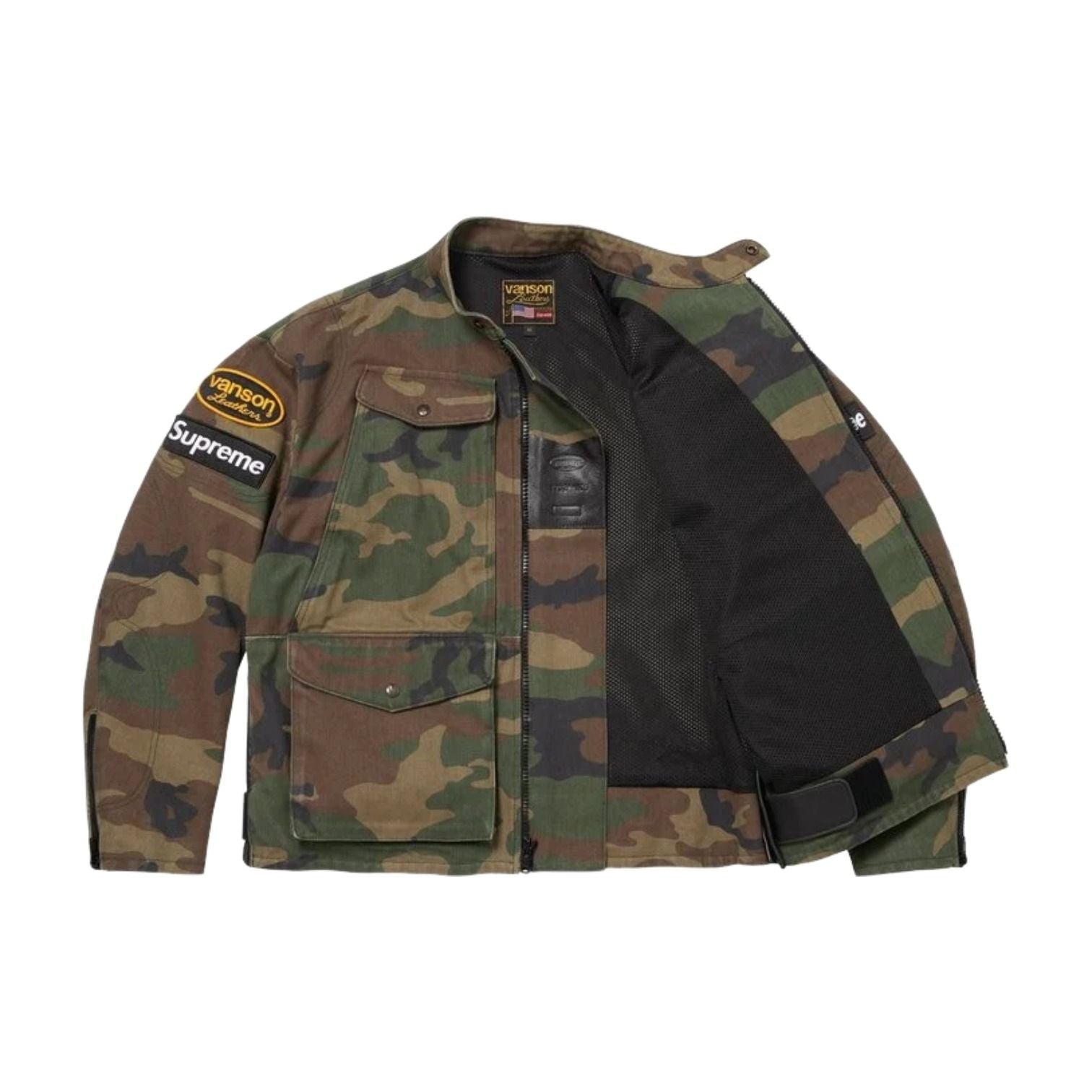 Supreme x Vanson SS26 Leathers Cordura Jacket 'Woodland Camo' SUP-SS26-054-WOLNDCAMO