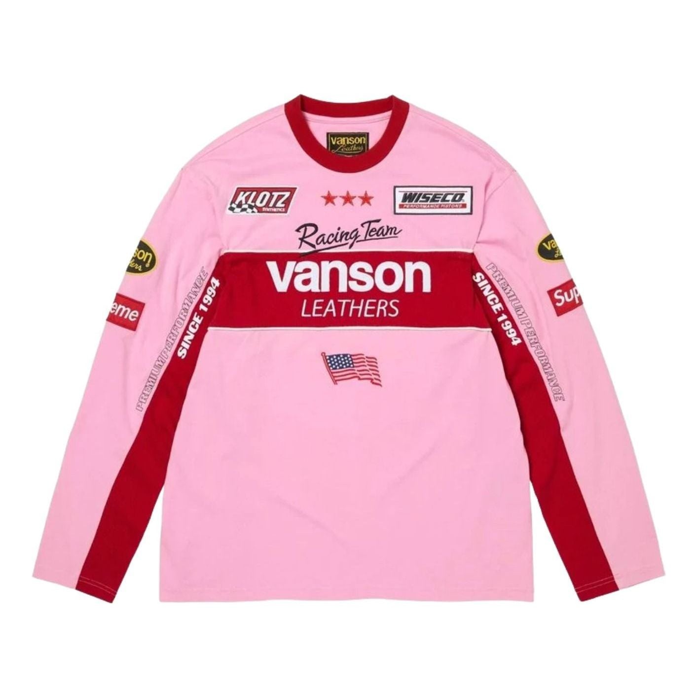 Supreme x Vanson Leathers SS26 L/S T-Shirt 'Pink' SUP-SS26-007-PINK