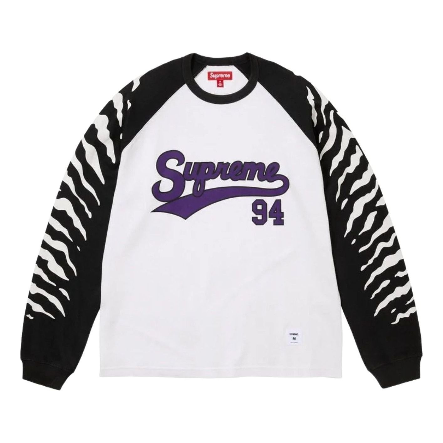 Supreme SS26 Tiger Raglan L/S T-Shirt 'White' SUP-SS26-123-WHT