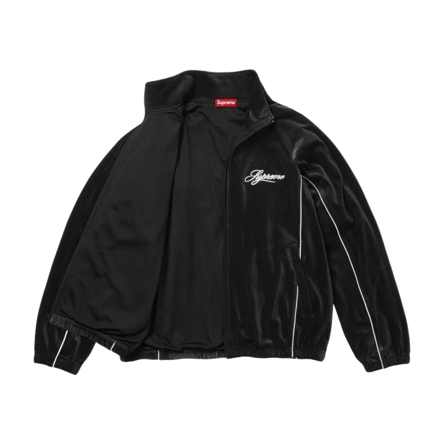 Supreme SS26 Velour Mesh Track Jacket 'Black' SUP-SS26-121-BLK