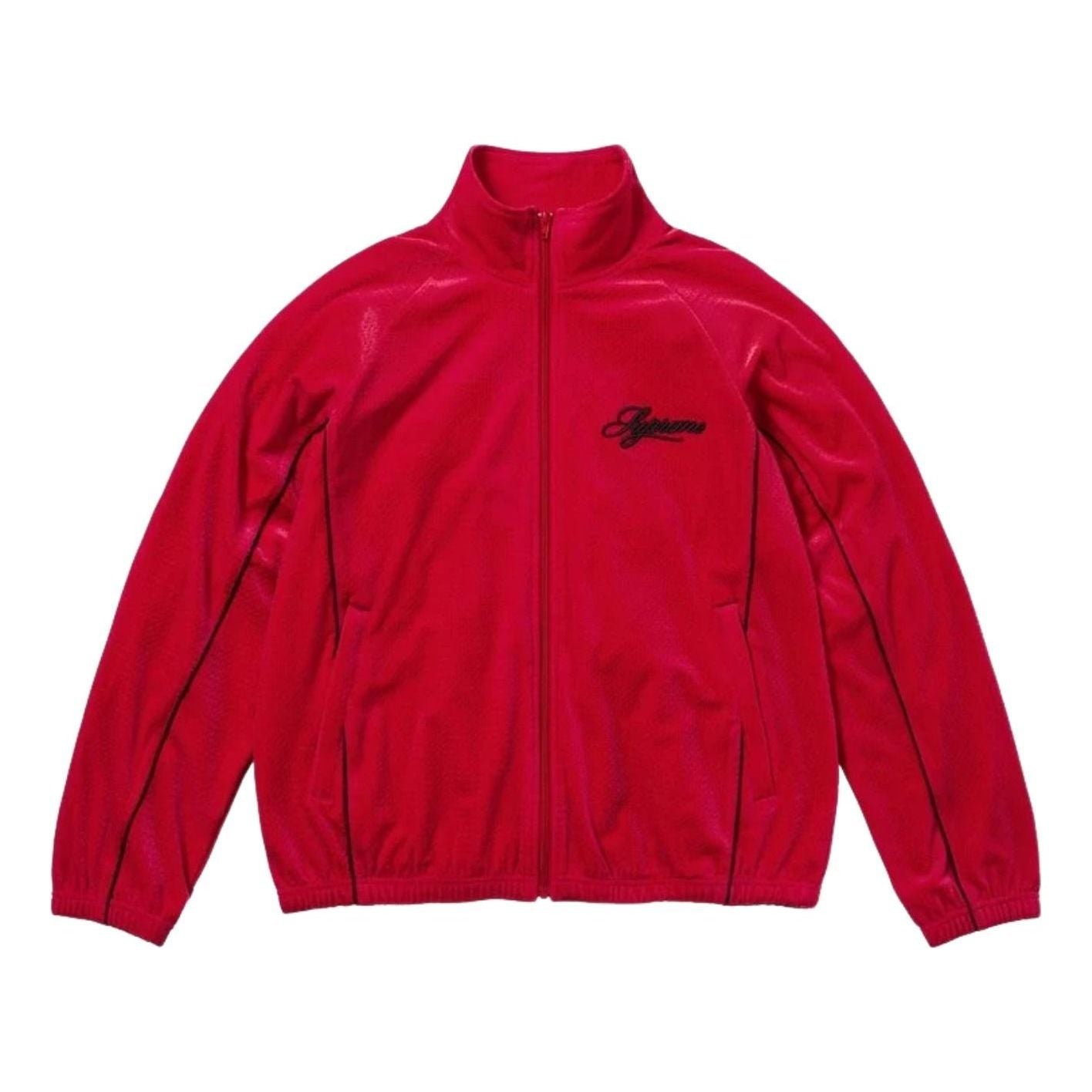 Supreme SS26 Velour Mesh Track Jacket 'Red' SUP-SS26-121-RED