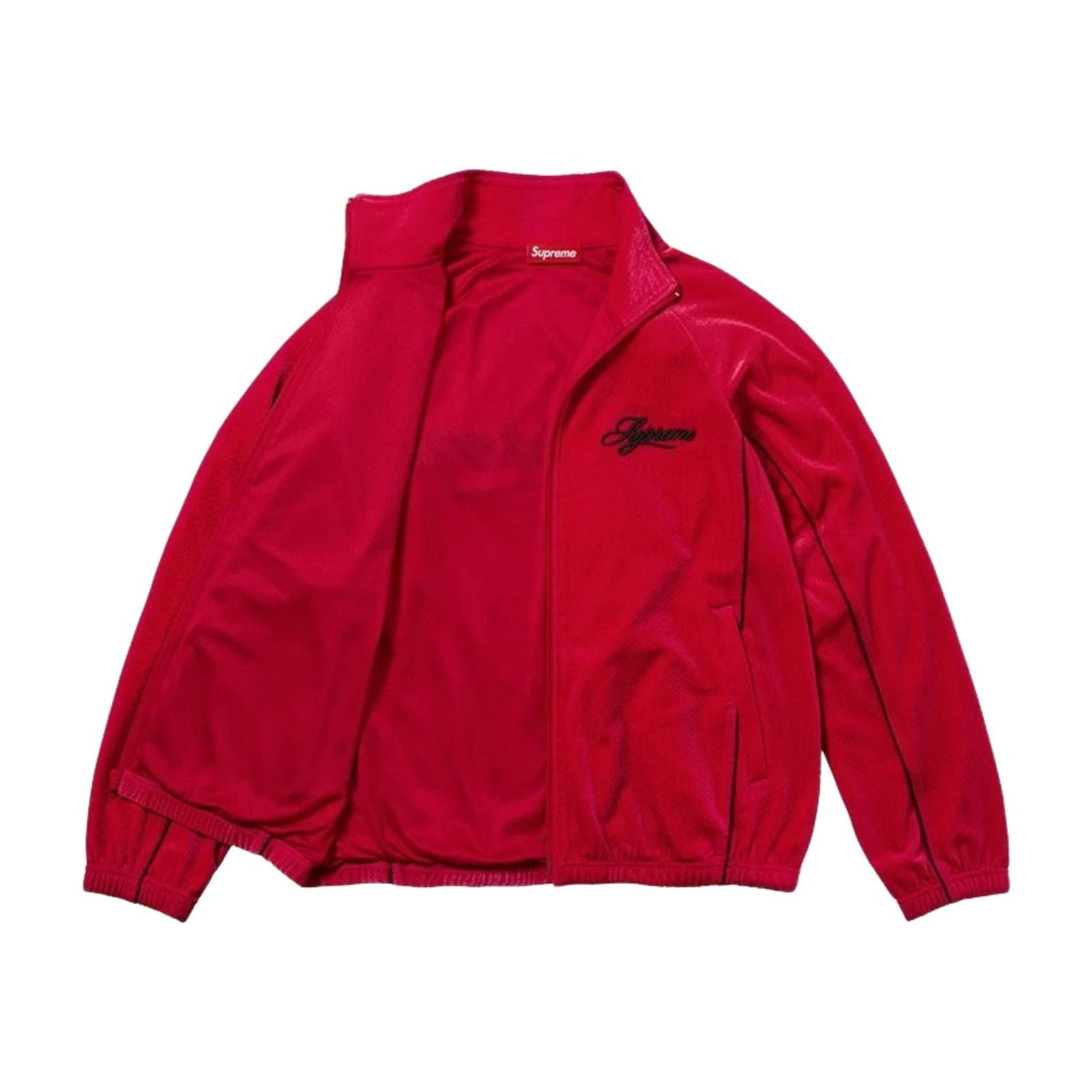 Supreme SS26 Velour Mesh Track Jacket 'Red' SUP-SS26-121-RED