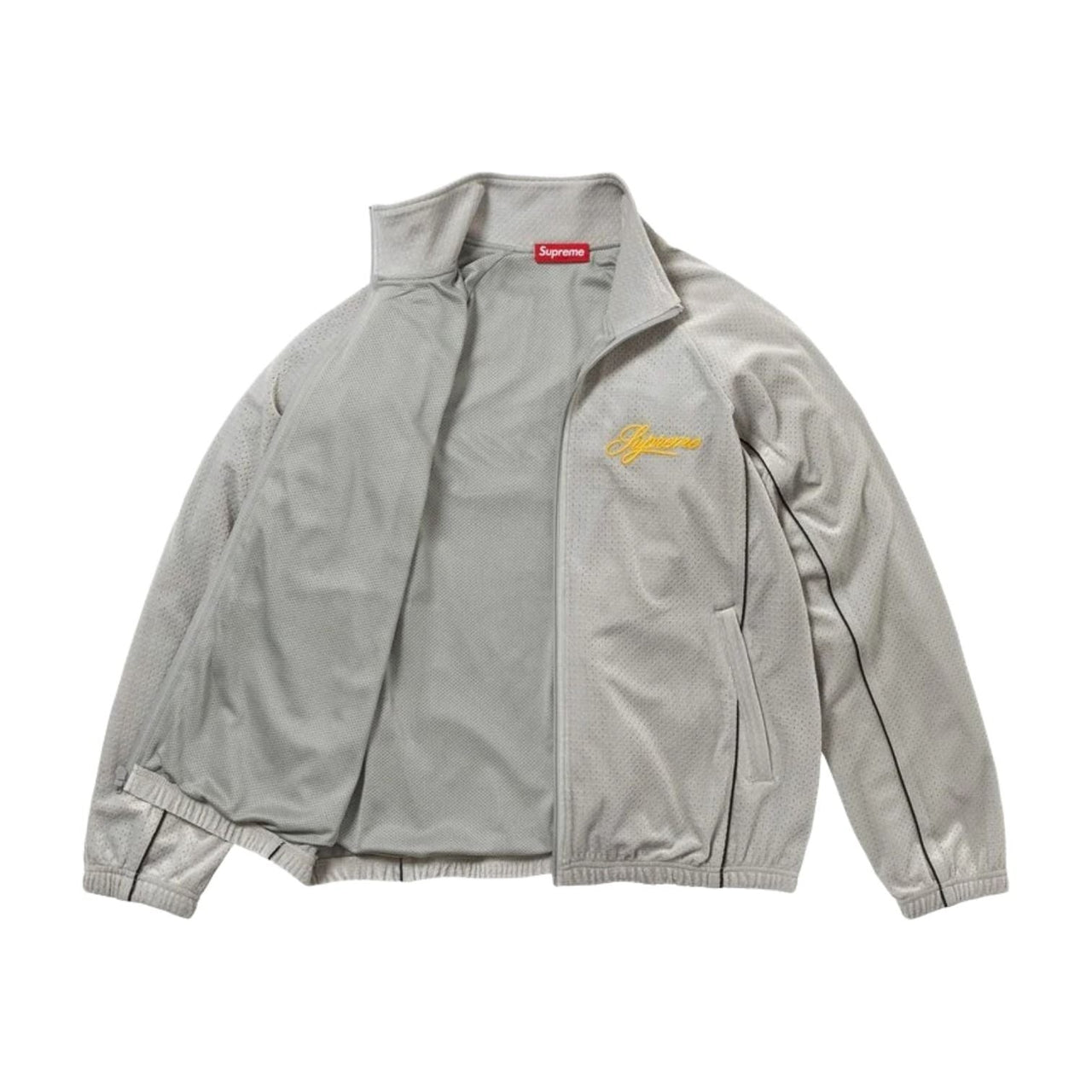 Supreme SS26 Velour Mesh Track Jacket 'Silver' SUP-SS26-121-SLV