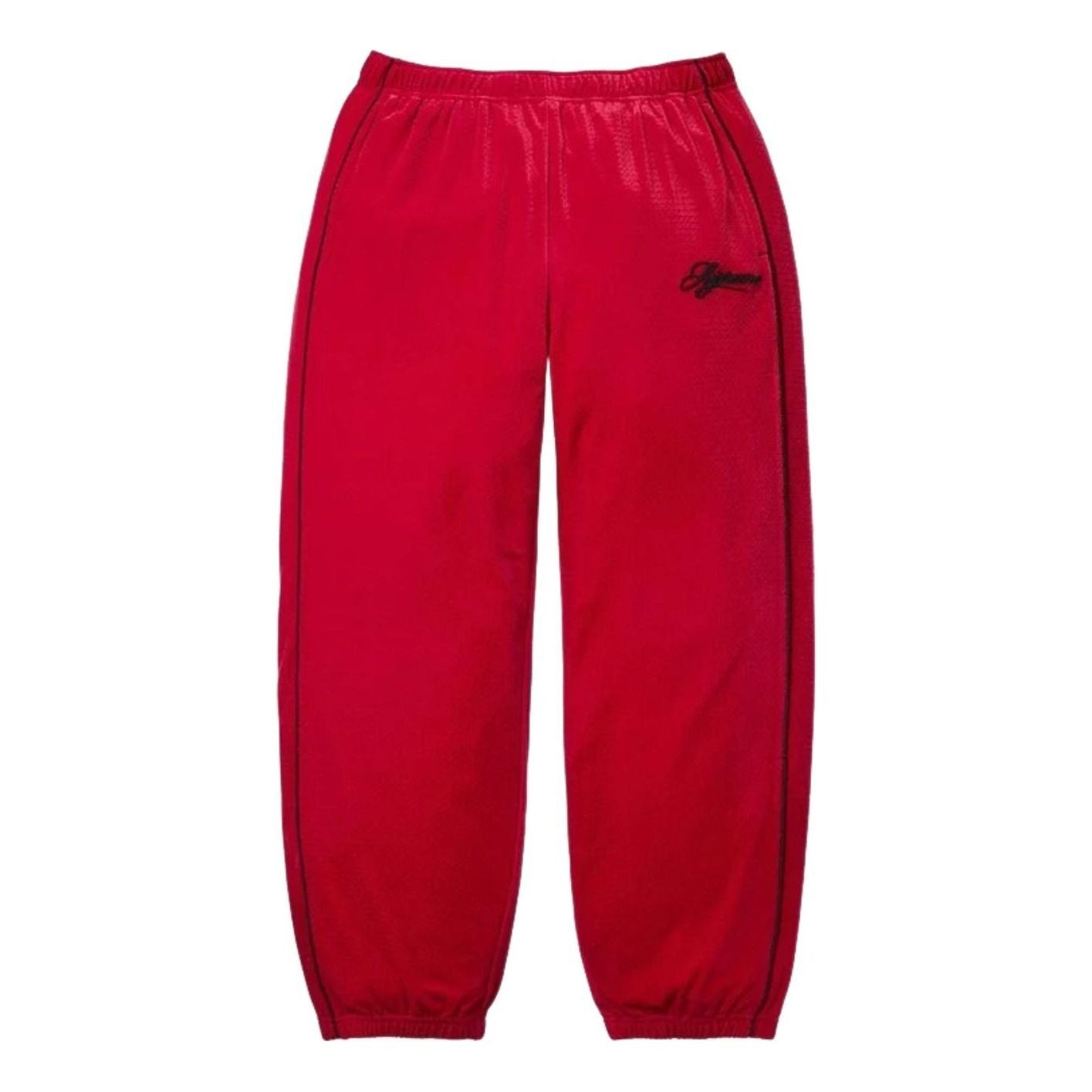 Supreme SS26 Velour Mesh Track Pant 'Red' SUP-SS26-128-RED