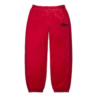 Supreme SS26 Velour Mesh Track Pant 'Red' SUP-SS26-128-RED