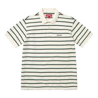 Supreme SS26 Washed Stripe Polo 'White' SUP-SS26-058-WHT