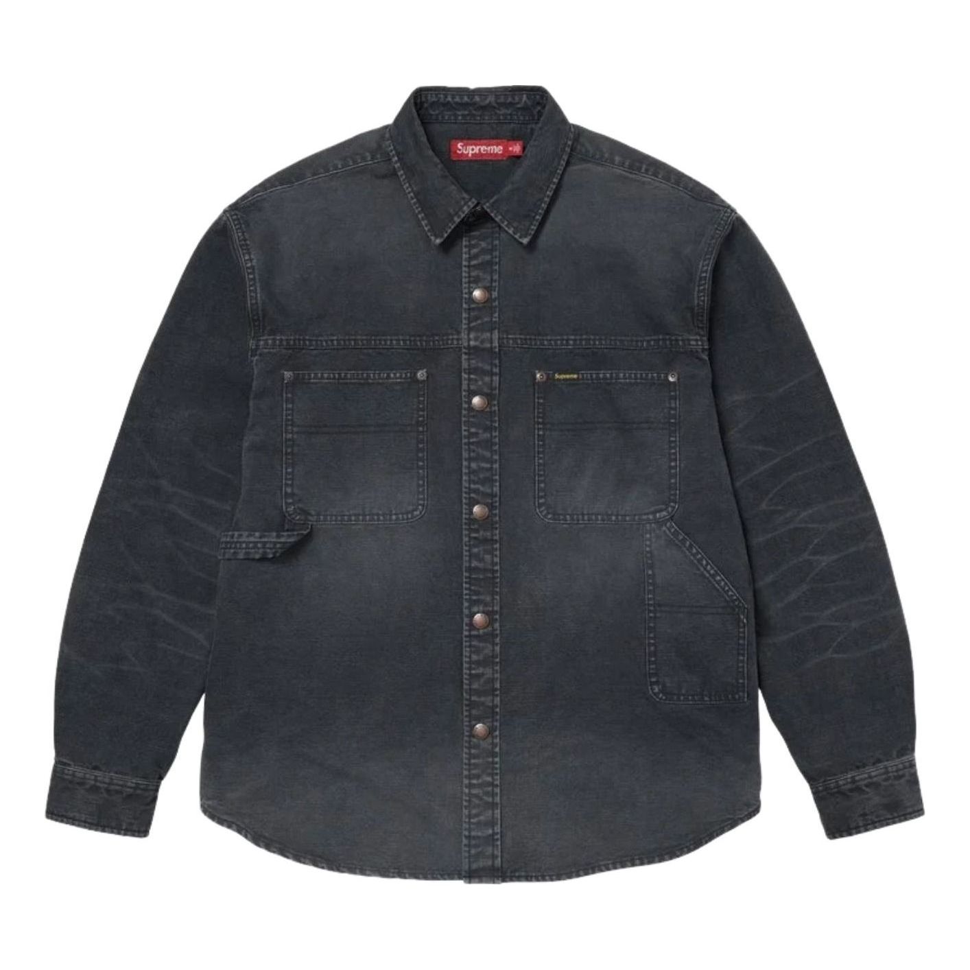 Supreme SS26 Worn Snap Painter Shirt 'Black' SUP-SS26-125-BLK
