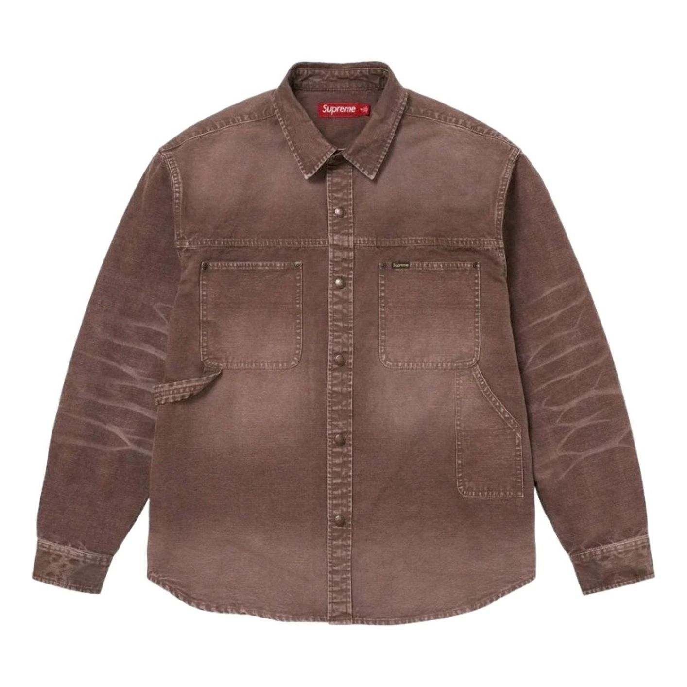 Supreme SS26 Worn Snap Painter Shirt 'Brown' SUP-SS26-125-BRN