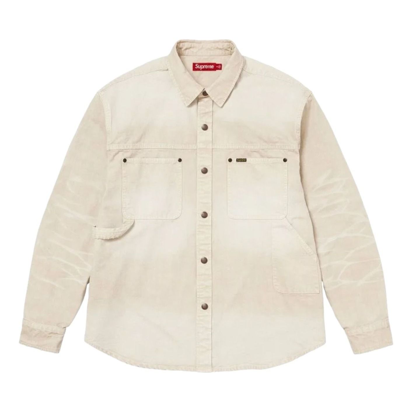 Supreme SS26 Worn Snap Painter Shirt 'White' SUP-SS26-125-WHT