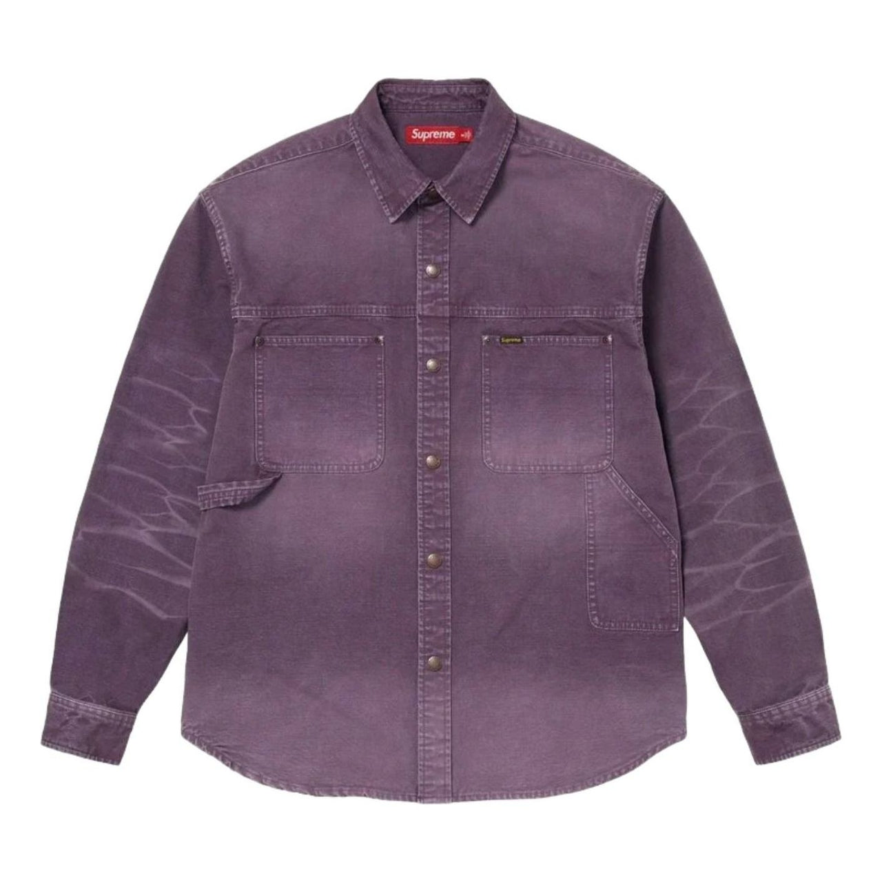 Supreme SS26 Worn Snap Painter Shirt 'Purple' SUP-SS26-125-PUR