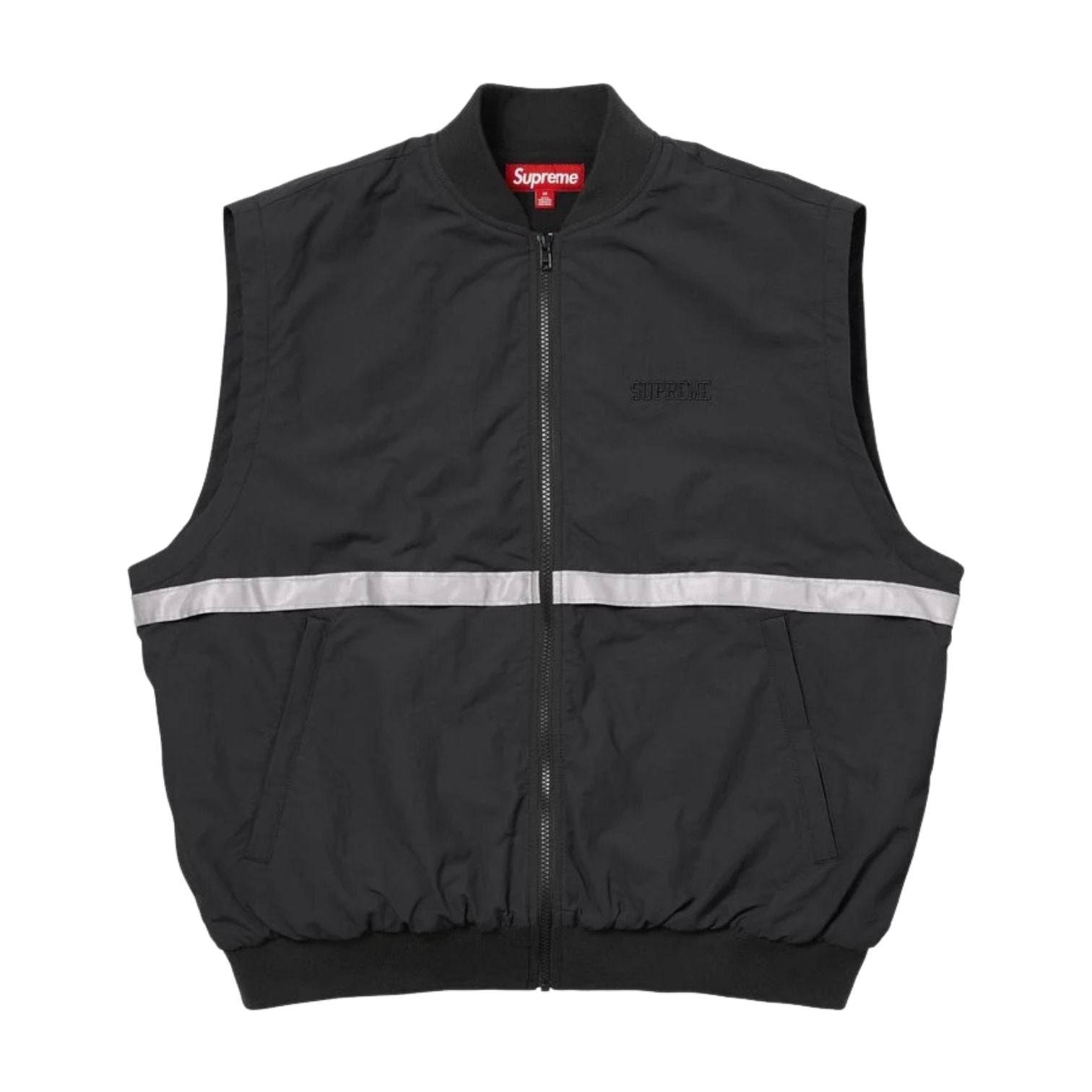 Supreme SS26 Zip-Off Sleeve Reflective Stripe Jacket 'Black' SUP-SS26-137-BLK